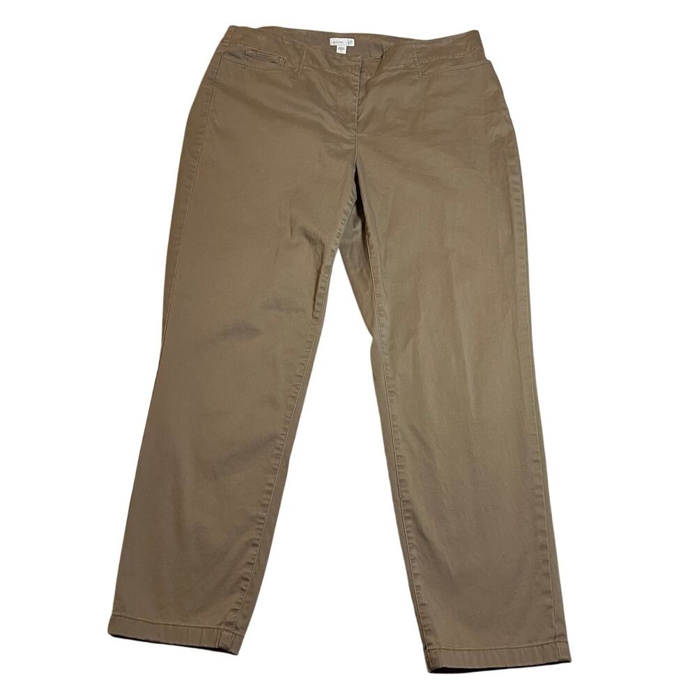 J. Jill Mid Rise Straight Leg Live In Chino Pants Size 12 Casual Minimalist